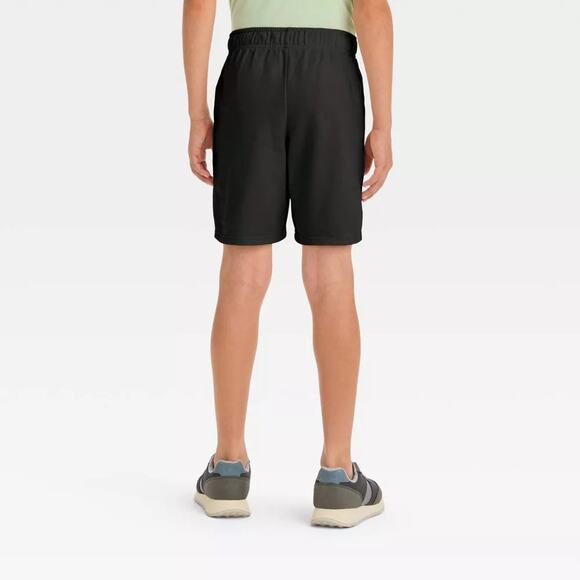 Boys' Pull-On 'At the Knee' Knit Shorts - Cat & Jack™, Black, New, Size 6-7 - Picture 2 of 3